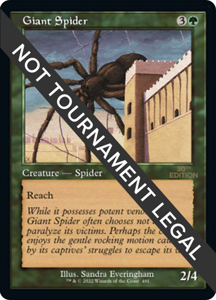 Image for Giant Spider (Retro Frame) (491) (30A) - Magic: The Gathering