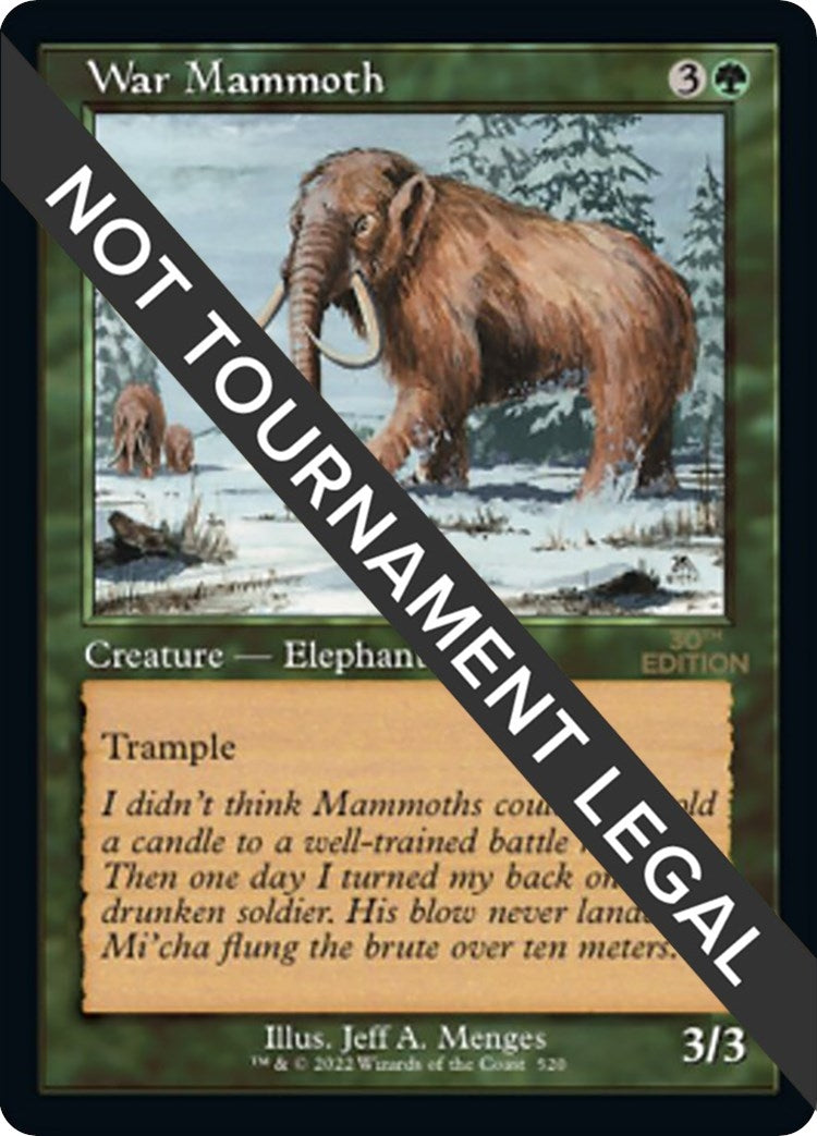 Image for War Mammoth (Retro Frame) (520) (30A) - Magic: The Gathering