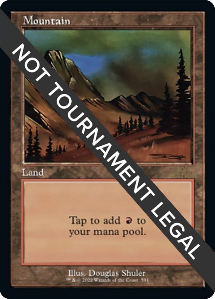 Image for Mountain (591) (Retro Frame) (591) (30A) - Magic: The Gathering