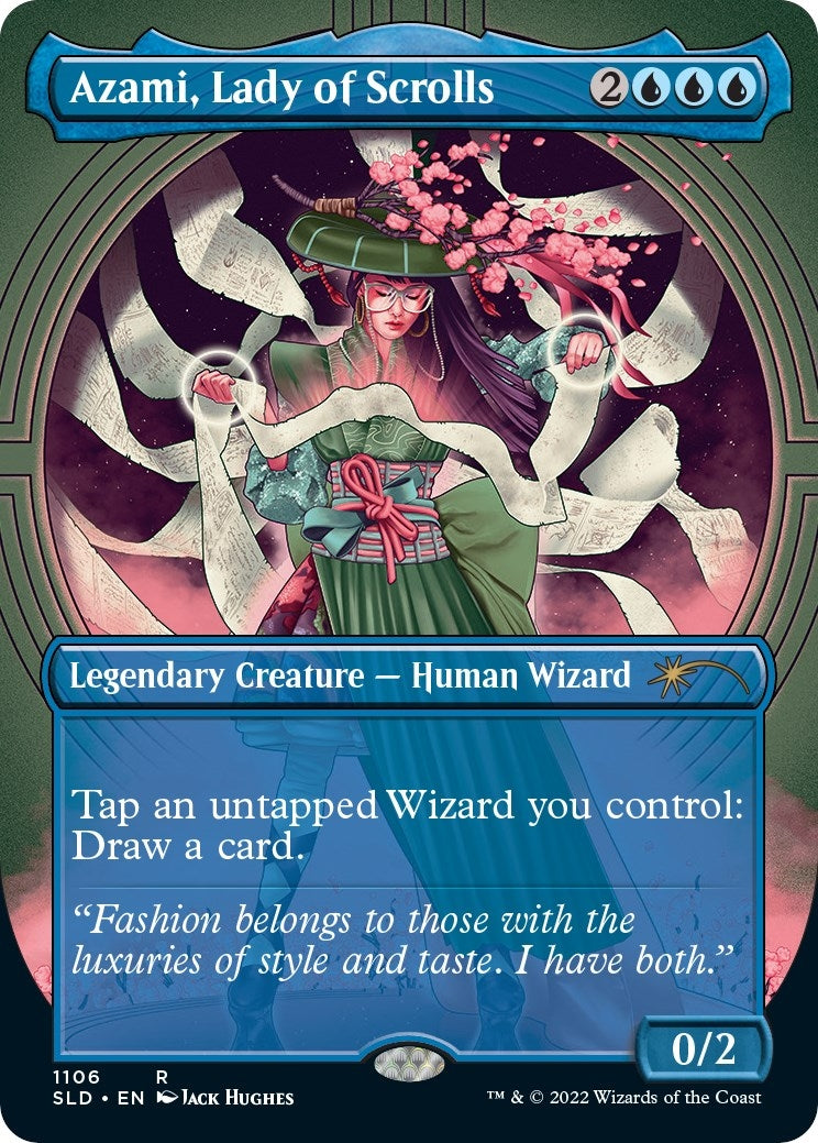 Image for Azami, Lady of Scrolls (Borderless) (1106) (SLD) - Magic: The Gathering