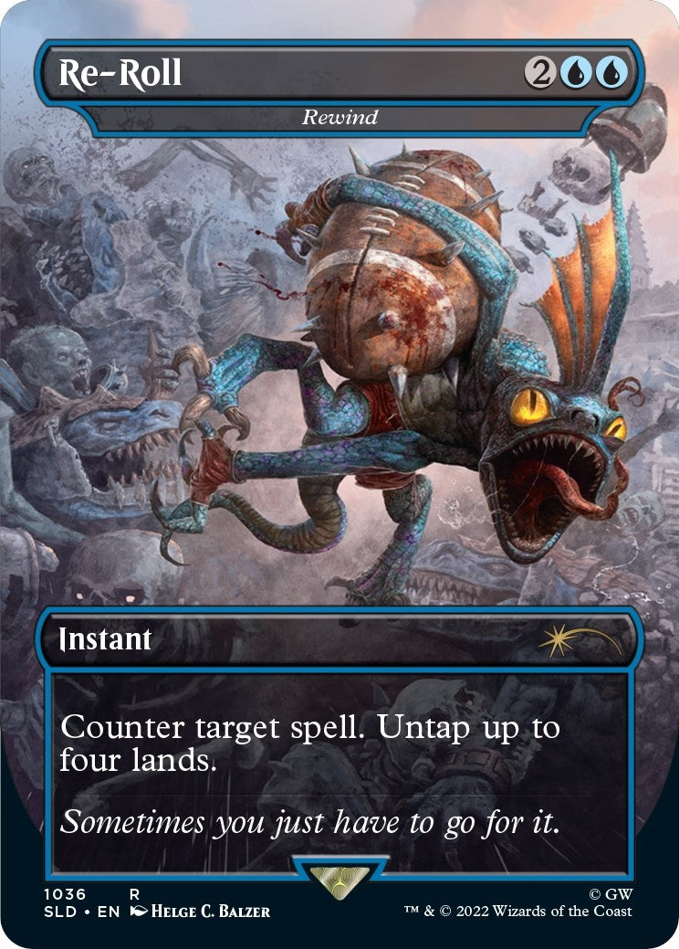 Image for Re-Roll - Rewind (Borderless) (1036) (SLD) - Magic: The Gathering