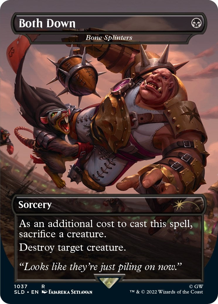 Image for Both Down - Bone Splinters (Borderless) (1037) (SLD) - Magic: The Gathering