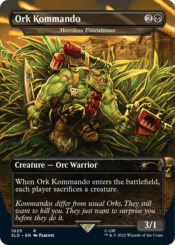 Image for Ork Kommando - Merciless Executioner (Borderless) (1025) (SLD) - Magic: The Gathering