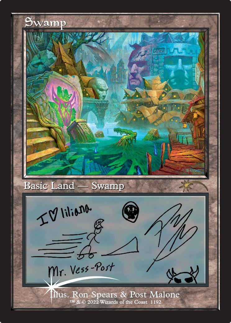 Image for Swamp (Post Malone) (1192) (SLD) - Magic: The Gathering