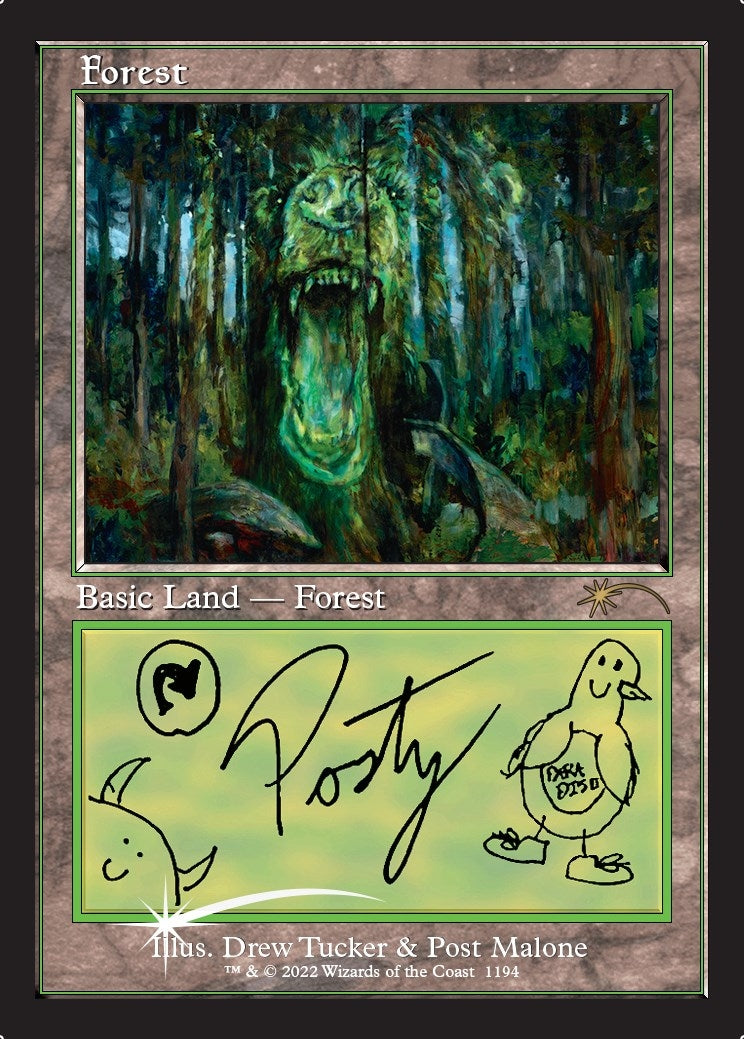 Image for Forest (Post Malone) (1194) (SLD) - Magic: The Gathering