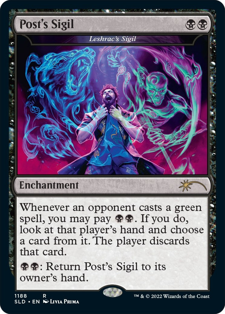 Image for Post's Sigil - Leshrac's Sigil (Post Malone) (1188) (SLD) - Magic: The Gathering