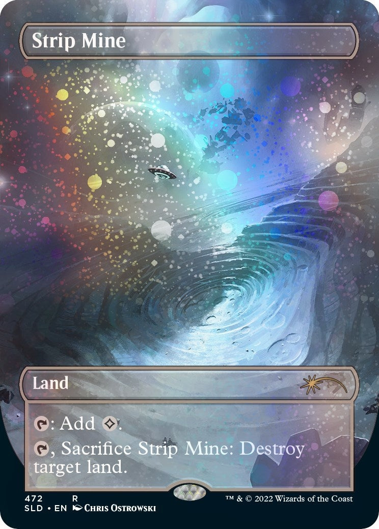 Image for Strip Mine (Borderless) (Galaxy Foil) (472) (SLD) - Magic: The Gathering