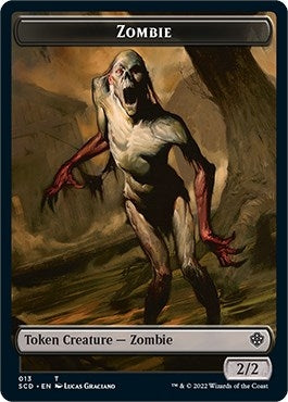 Image for Zombie // Zombie Knight Double-Sided Token (13 // 15) (SCD) - Magic: The Gathering