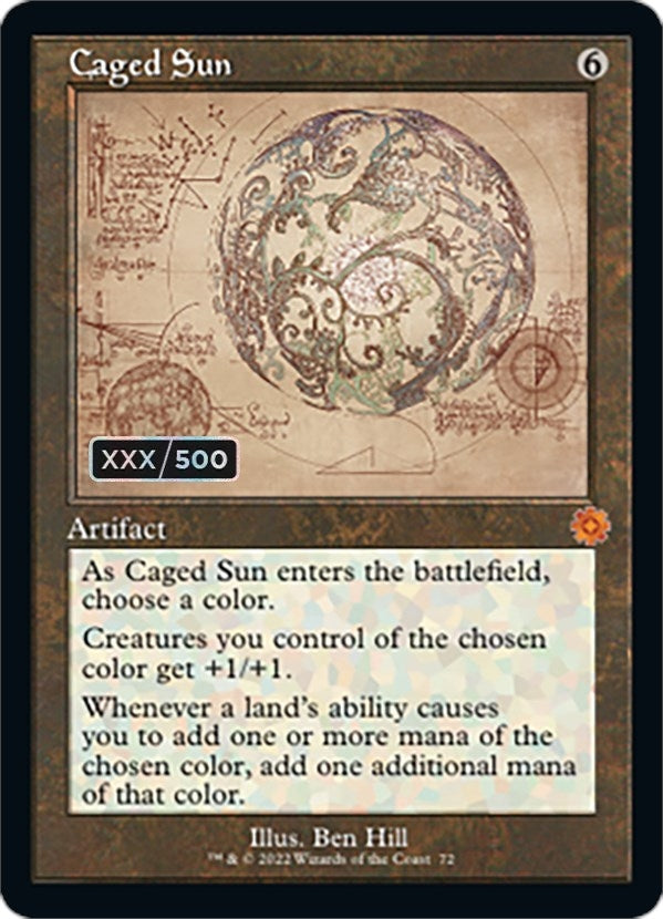 Image for Caged Sun (Schematic) (Serial Numbered) (72) (BRR) - Magic: The Gathering