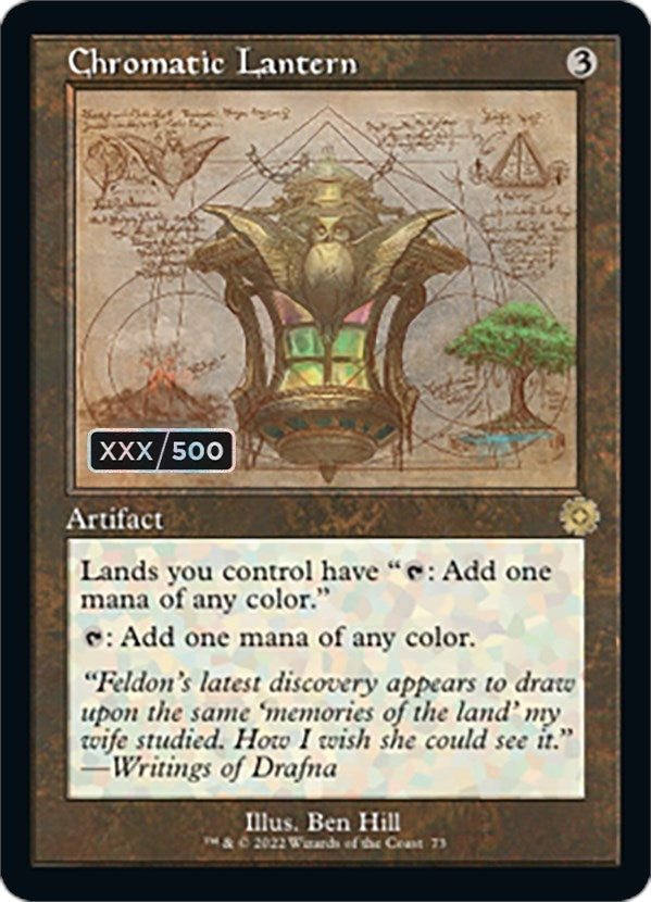Image for Chromatic Lantern (Schematic) (Serial Numbered) (73) (BRR) - Magic: The Gathering