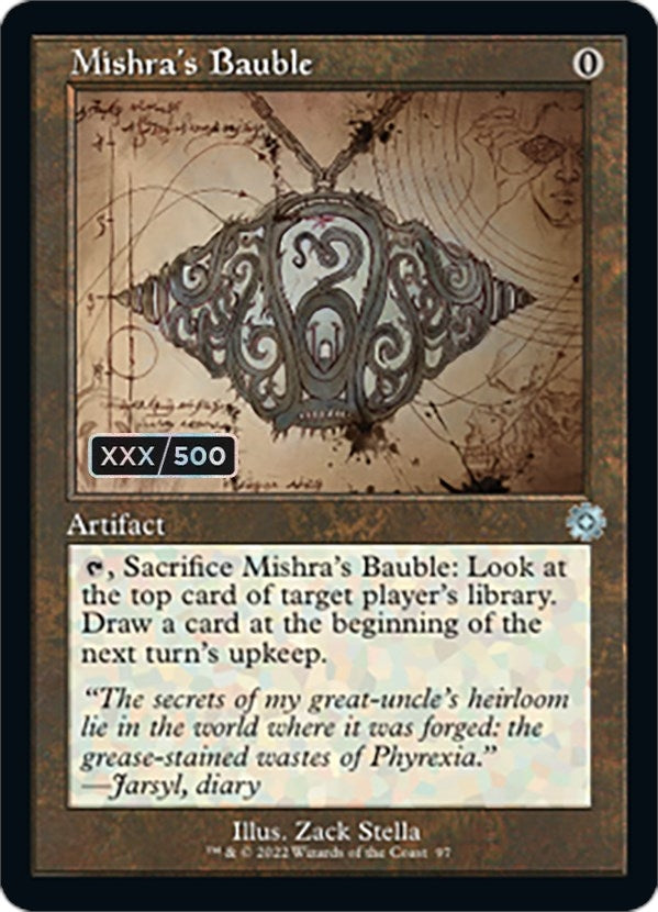 Image for Mishra's Bauble (Schematic) (Serial Numbered) (97) (BRR) - Magic: The Gathering