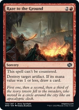 Image for Raze to the Ground (149) (BRO) - Magic: The Gathering