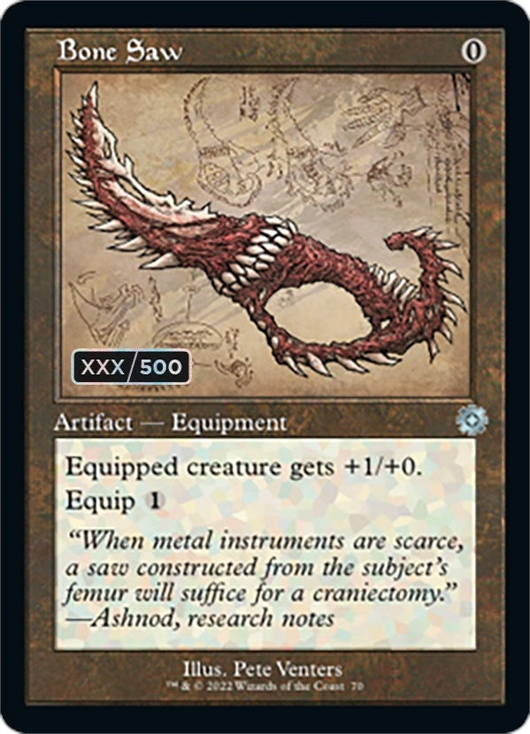Image for Bone Saw (Schematic) (Serial Numbered) (70) (BRR) - Magic: The Gathering