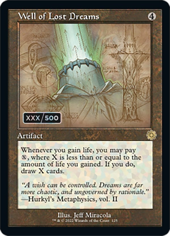 Image for Well of Lost Dreams (Schematic) (Serial Numbered) (125) (BRR) - Magic: The Gathering