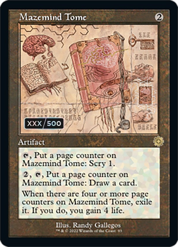 Image for Mazemind Tome (Schematic) (Serial Numbered) (93) (BRR) - Magic: The Gathering