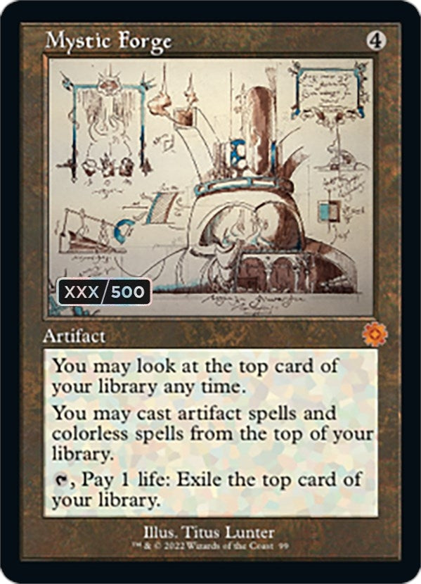Image for Mystic Forge (Schematic) (Serial Numbered) (99) (BRR) - Magic: The Gathering