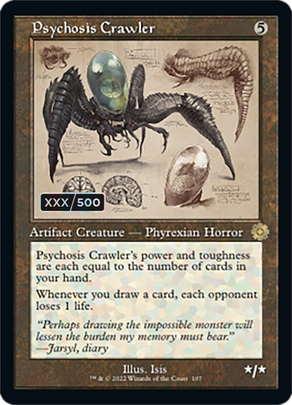 Image for Psychosis Crawler (Schematic) (Serial Numbered) (107) (BRR) - Magic: The Gathering