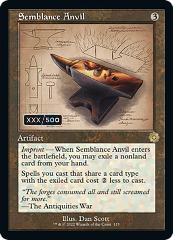 Image for Semblance Anvil (Schematic) (Serial Numbered) (115) (BRR) - Magic: The Gathering