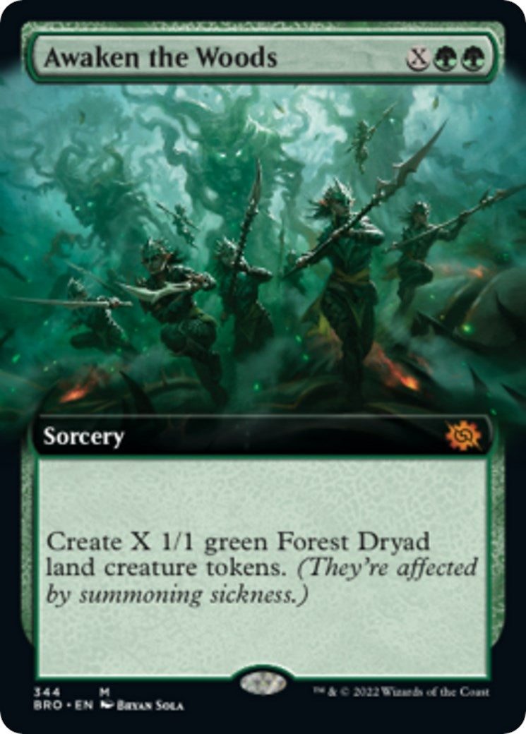 Image for Awaken the Woods (Extended Art) (344) (BRO) - Magic: The Gathering