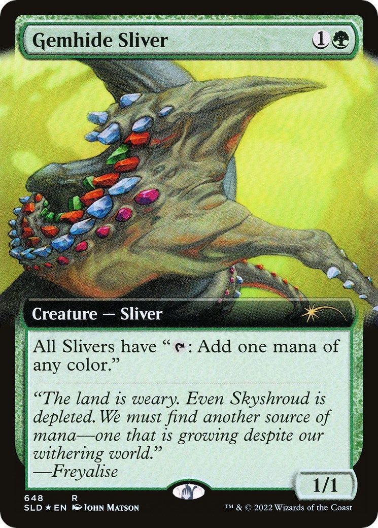 Image for Gemhide Sliver (Extended Art) (648) (SLD) - Magic: The Gathering