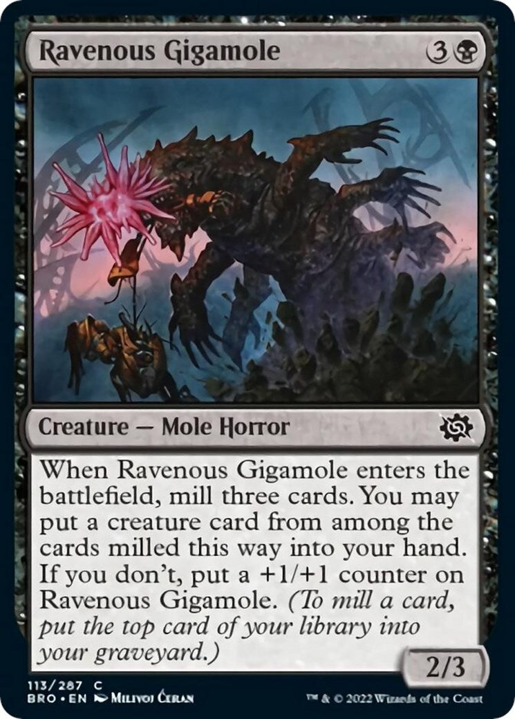 Image for Ravenous Gigamole (113) (BRO) - Magic: The Gathering