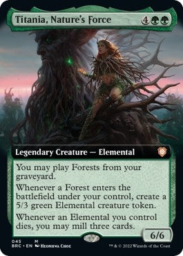 Image for Titania, Nature's Force (Extended Art) (45) (BRC) - Magic: The Gathering
