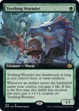 Image for Teething Wurmlet (Extended Art) (348) (BRO) - Magic: The Gathering