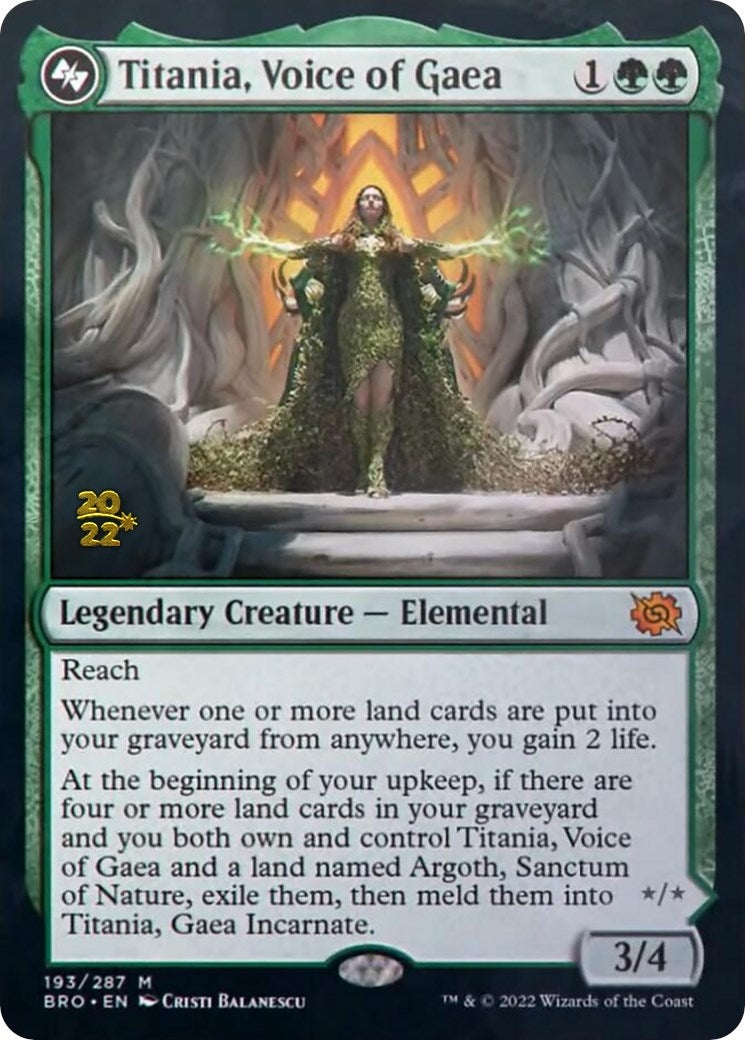 Image for Titania, Voice of Gaea (193) (PRE) - Magic: The Gathering