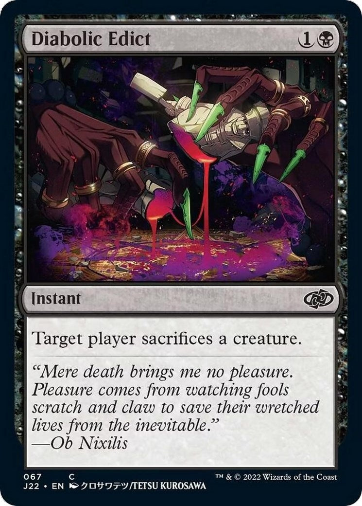 Image for Diabolic Edict (67) (J22) - Magic: The Gathering