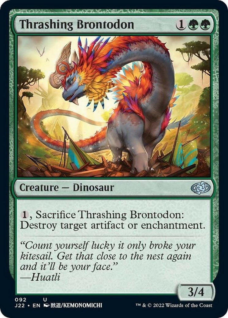 Image for Thrashing Brontodon (92) (J22) - Magic: The Gathering
