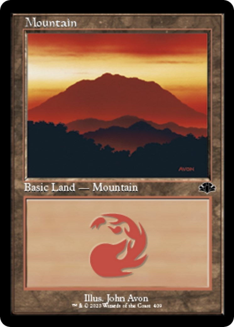 Image for Mountain (409) (Retro Frame) (409) (DMR) - Magic: The Gathering