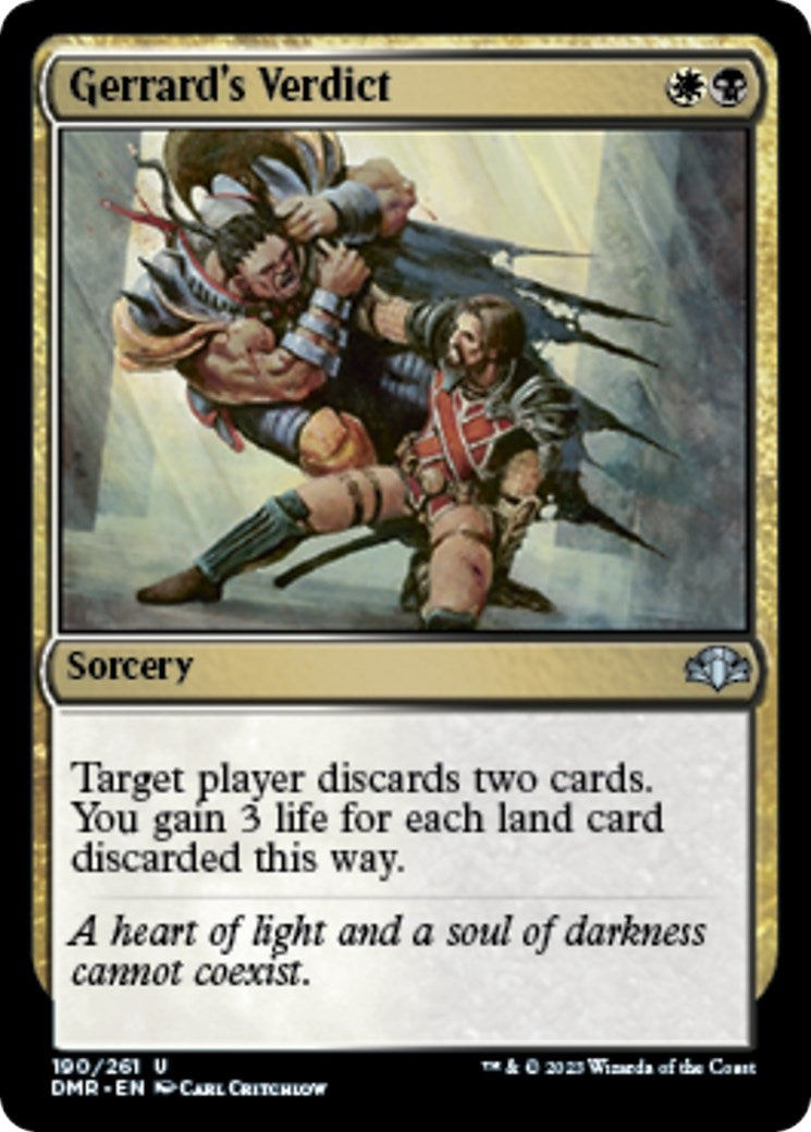 Image for Gerrard's Verdict (190) (DMR) - Magic: The Gathering