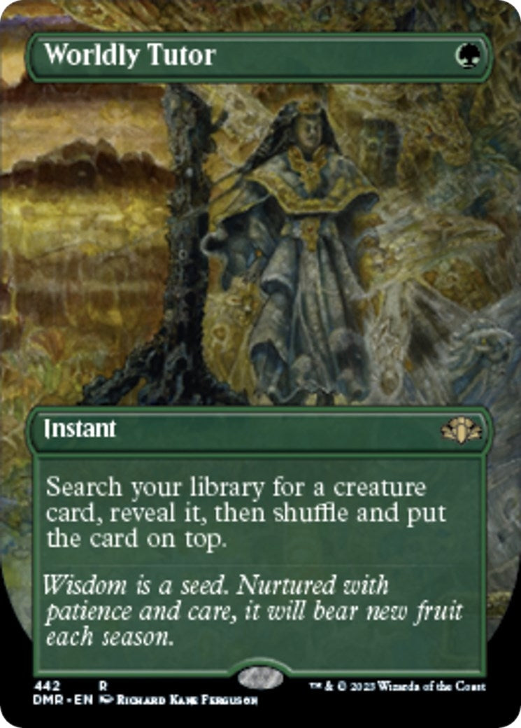 Image for Worldly Tutor (Borderless) (442) (DMR) - Magic: The Gathering