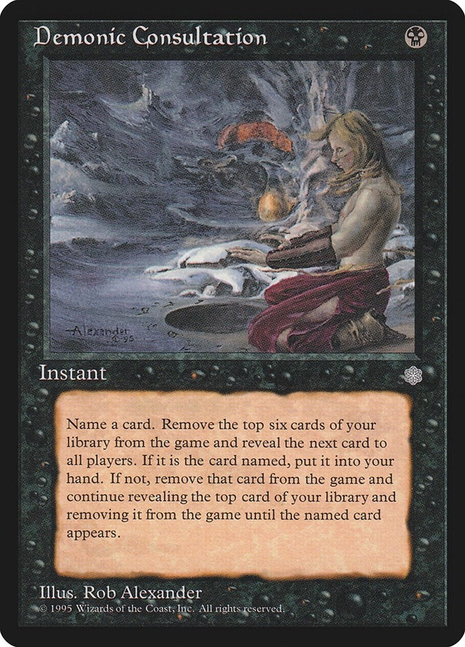 Image for Demonic Consultation (9) (ICE) - Magic: The Gathering