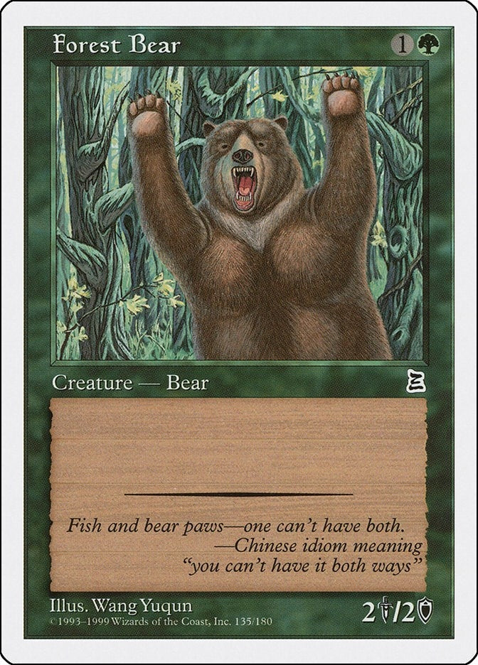 Image for Forest Bear (135) (PTK) - Magic: The Gathering
