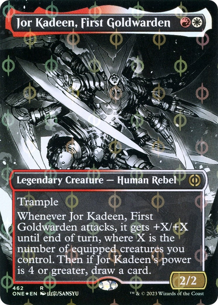 Image for Jor Kadeen, First Goldwarden (Borderless) (Step-and-Compleat Foil) (462) (ONE) - Magic: The Gathering