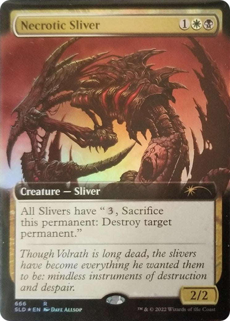 Image for Necrotic Sliver (Extended Art) (666) (SLD) - Magic: The Gathering