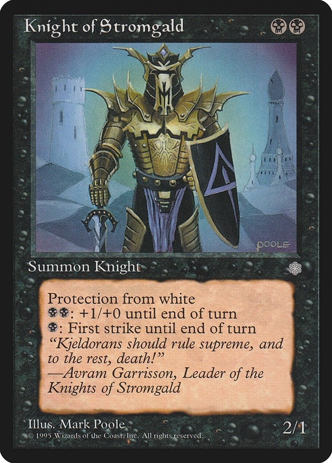 Image for Knight of Stromgald (ICE) - Magic: The Gathering