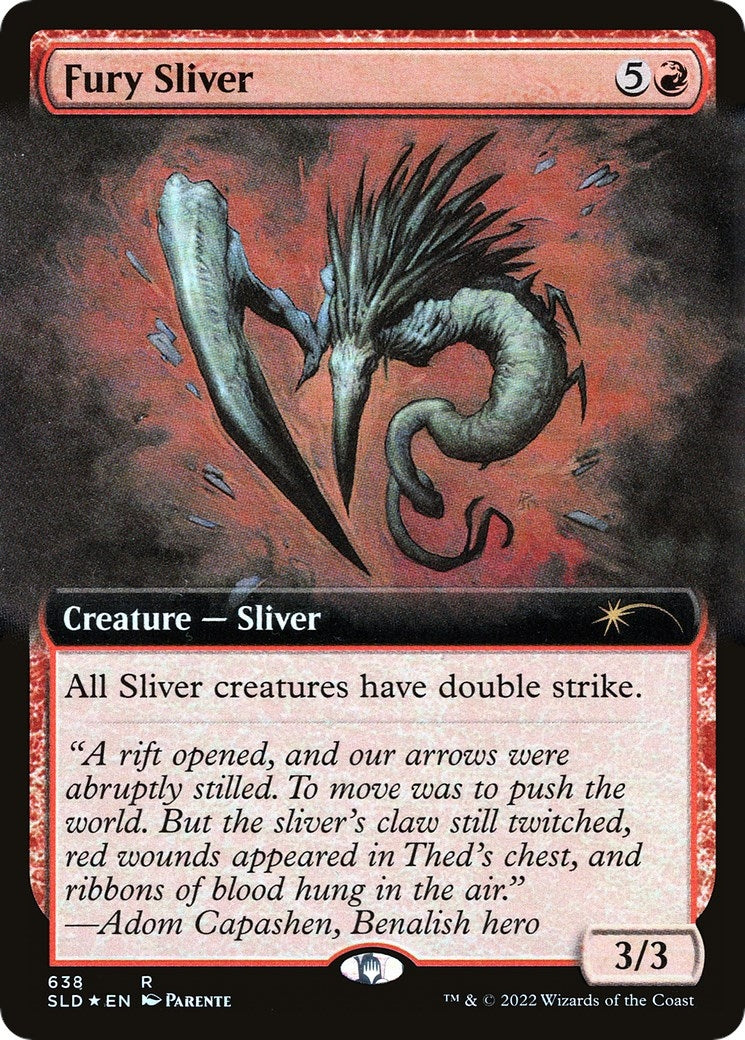 Image for Fury Sliver (Extended Art) (638) (SLD) - Magic: The Gathering