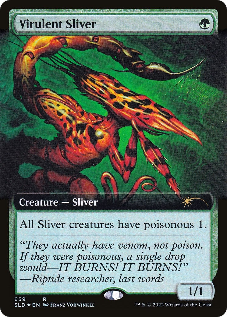 Image for Virulent Sliver (Extended Art) (659) (SLD) - Magic: The Gathering