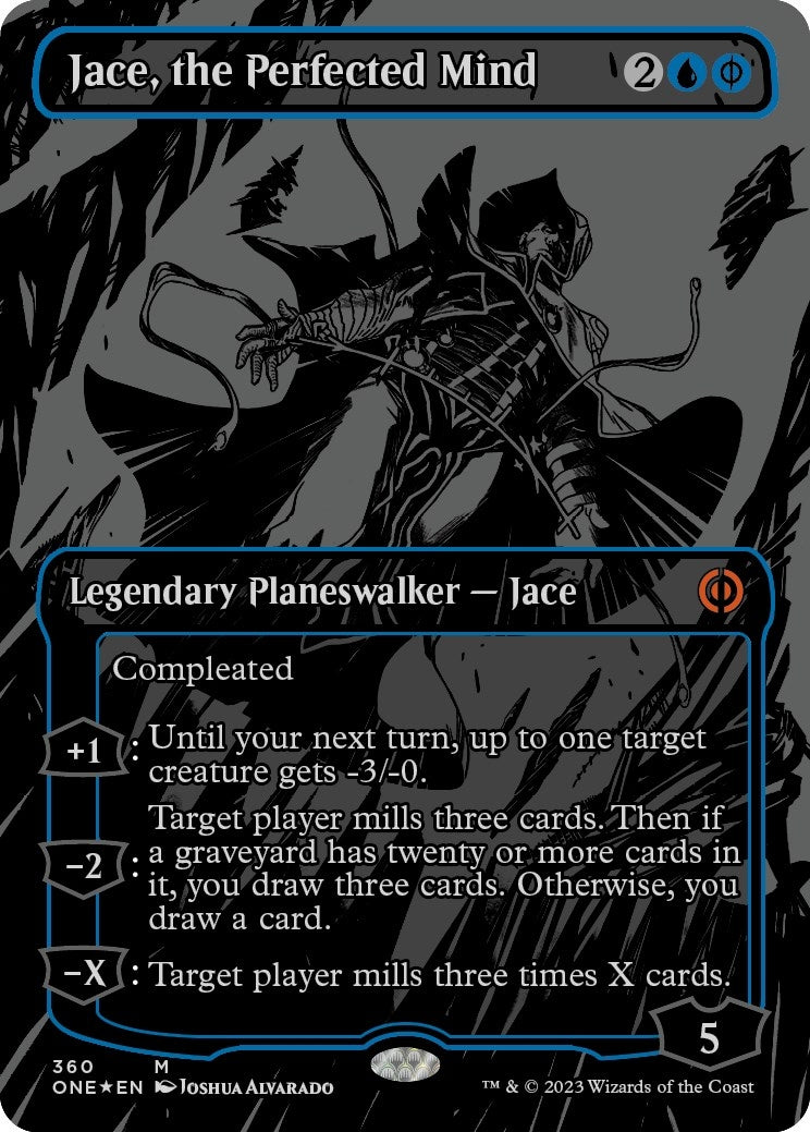 Image for Jace, the Perfected Mind (Oil Slick Raised Foil) (360) (ONE) - Magic: The Gathering