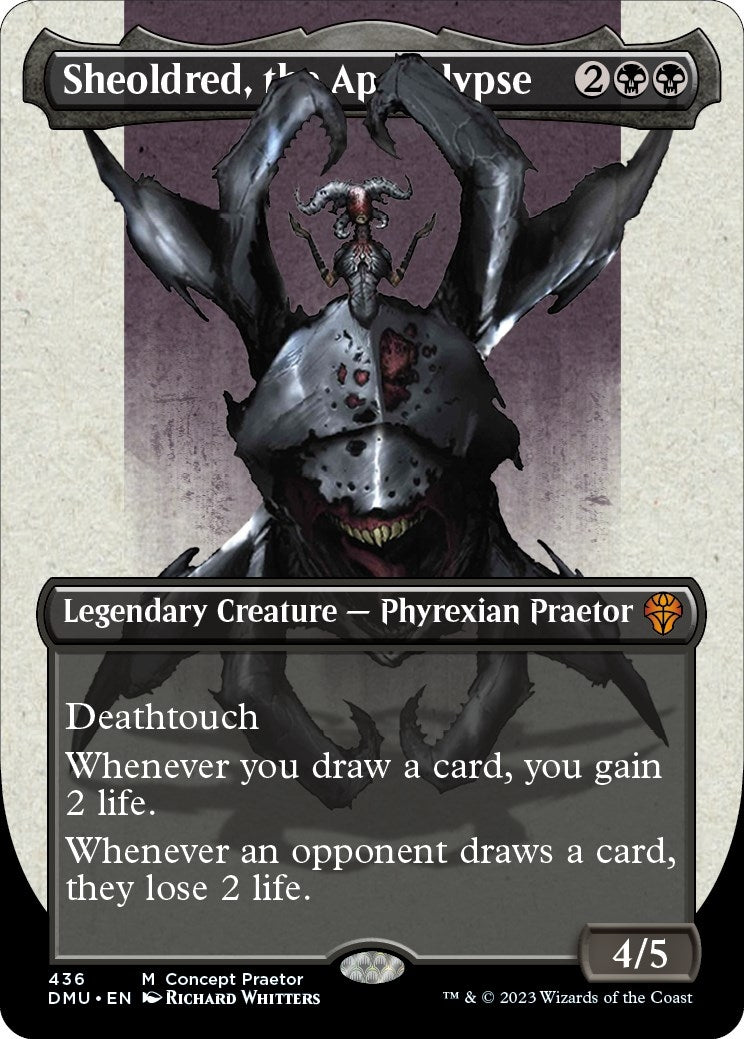 Image for Sheoldred, the Apocalypse (Concept Praetor) (Step-And-Compleat Foil) (436) (ONE) - Magic: The Gathering