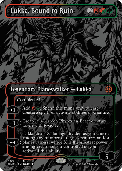 Lukka, Bound to Ruin (Oil Slick Raised Foil) (363) (ONE)