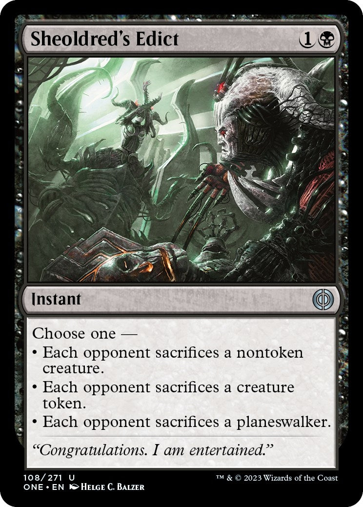 Image for Sheoldred's Edict (108) (ONE) - Magic: The Gathering