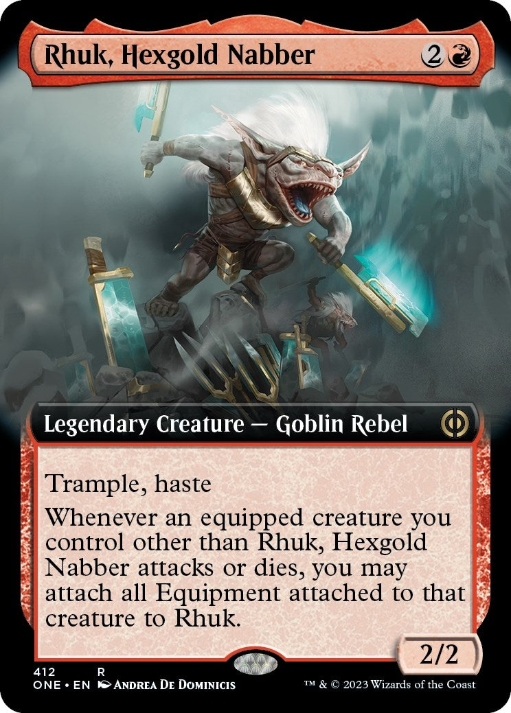 Image for Rhuk, Hexgold Nabber (Extended Art) (412) (ONE) - Magic: The Gathering