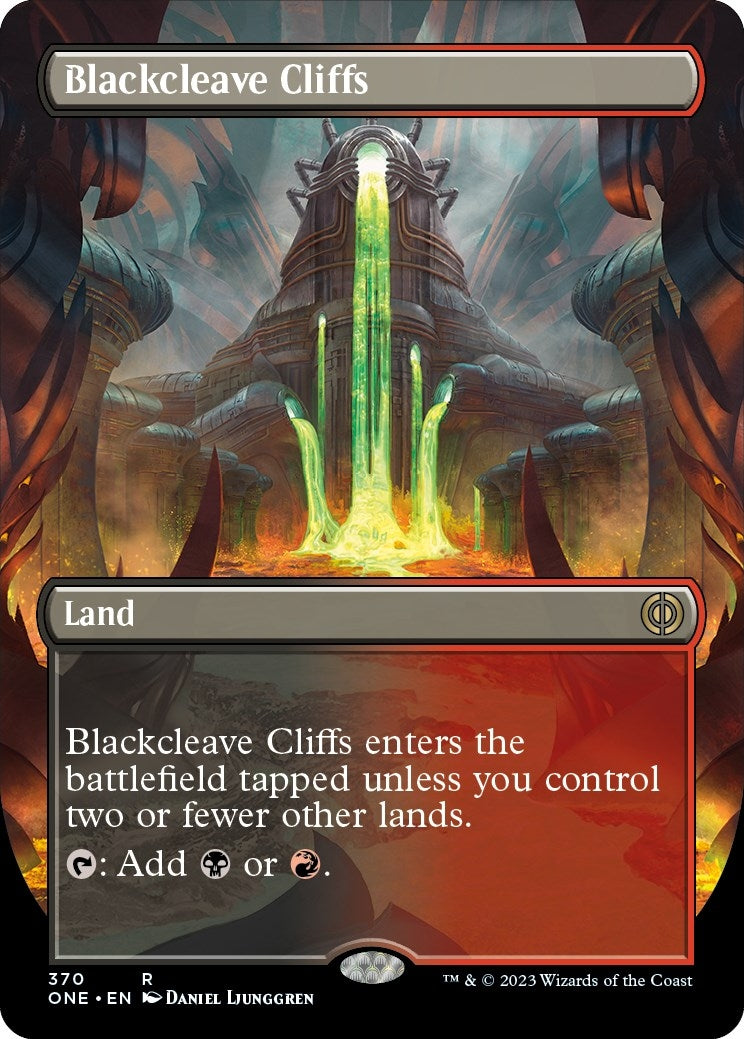 Image for Blackcleave Cliffs (Borderless) (370) (ONE) - Magic: The Gathering