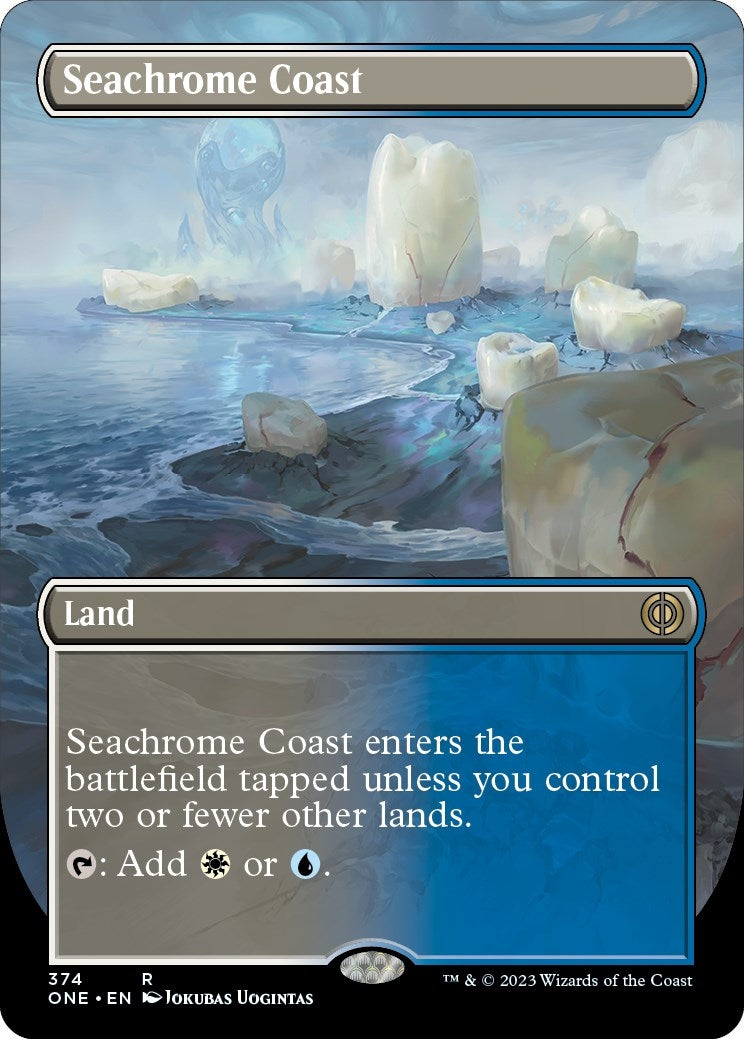 Image for Seachrome Coast (Borderless) (374) (ONE) - Magic: The Gathering