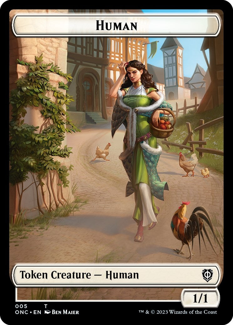 Image for Human // Spirit Double-Sided Token (5 // 9) (ONC) - Magic: The Gathering