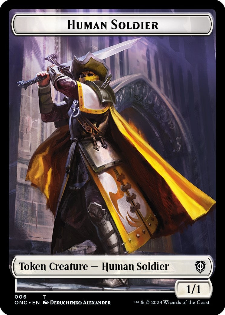 Image for Human Soldier // Elephant Double-Sided Token (6 // 14) (ONC) - Magic: The Gathering