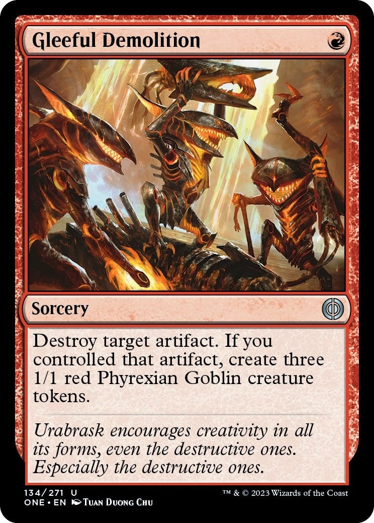 Image for Gleeful Demolition (134) (ONE) - Magic: The Gathering